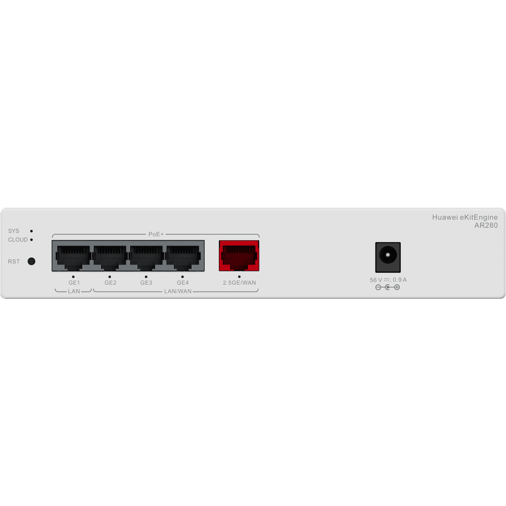 Router eKit para 150 clientes / Controladora para 16 APs / 5 Puertos PoE+ (1 WAN 2.5 Gbps + 1 LAN Gigabit + 3 LAN/WAN gigabit) / Presupuesto PoE 41W / Gestión en la nube / Libre de licenciamiento