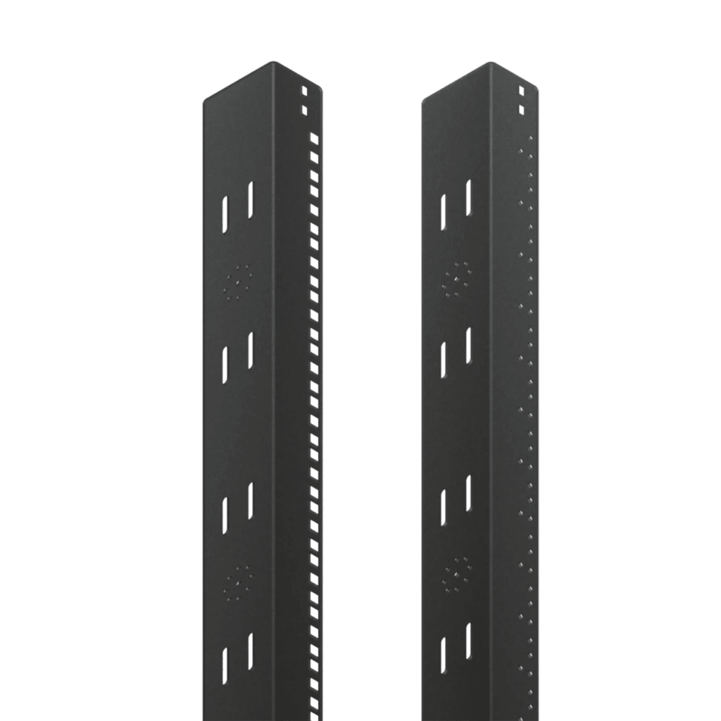 Ángulo roscado de 19 pulgadas para rack ProLine, ajuste de 2000 mm, de acero, negro