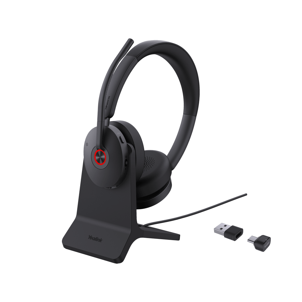 Diadema Inalambrica BH74-With-Stand-UC-USB-C/A de Yealink con Compatibilidad UC Multiplataforma y Acoustic Shield 3.0