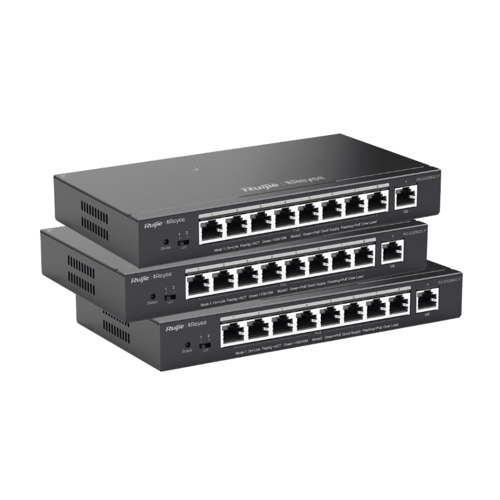 Pack Promocional Q1, tres unidades del modelo RG-ES209GC-P