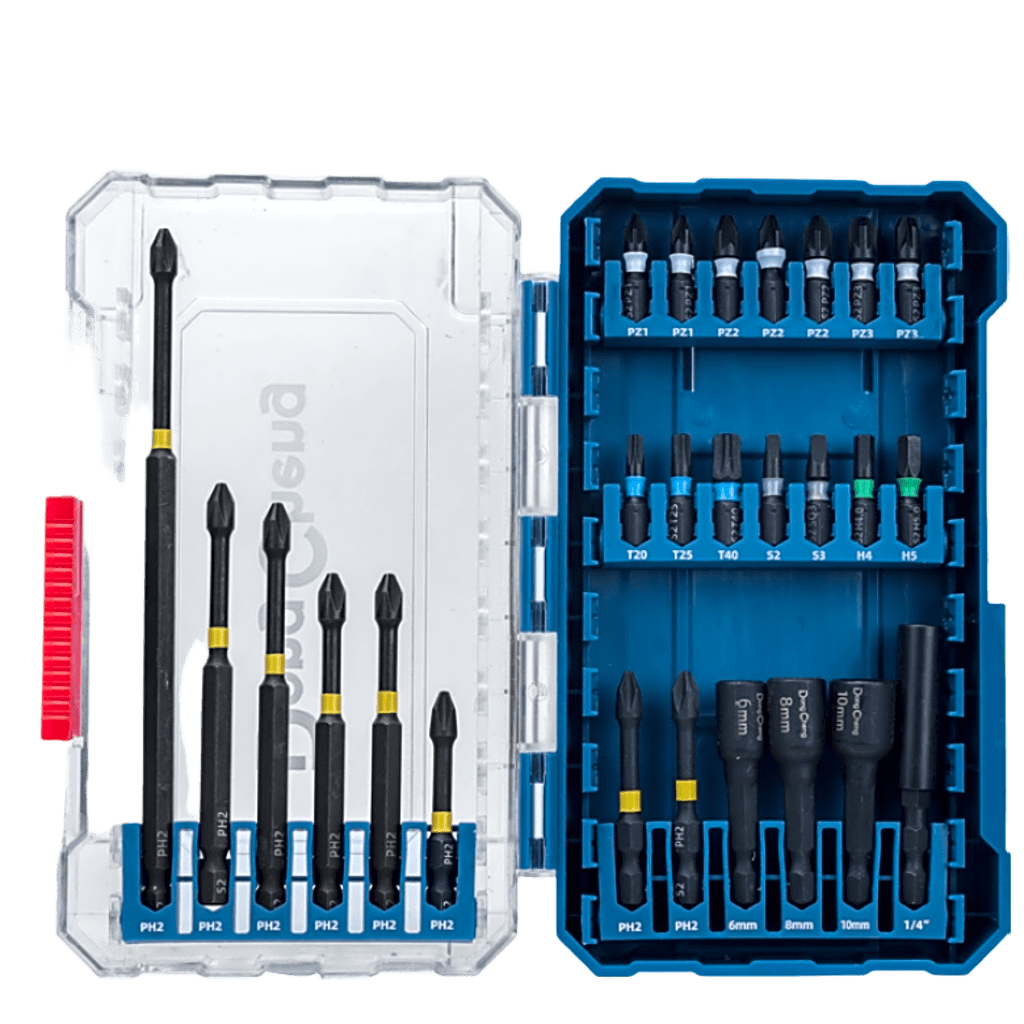 Juego de 26 de Puntas de Destornillador de impacto, Entrada Hex. 1/4"