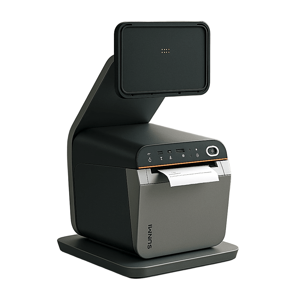 Base para SUNMI CPad / Compatible con Impresora / Quick Lock / Giro 145° / Alimentación Inversa / Compatible 3 Tamaños CPad