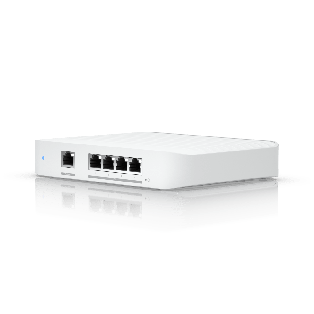 USW Flex XG Switch Capa 2, Compacto de 4 Puertos 10GbE, Puede ser Alimentado por un Puerto GbE PoE+ o con un Adaptador 5 Vcc USB-C