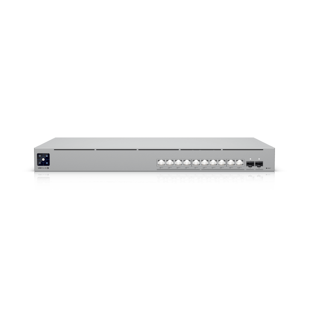 USW Pro XG 10 PoE Switch PoE+++ Capa 3 Etherlighting™ de 10 Puertos 10GbE (Todos PoE+++) y 2 Puertos SFP+ con Disponibilidad PoE de 400W