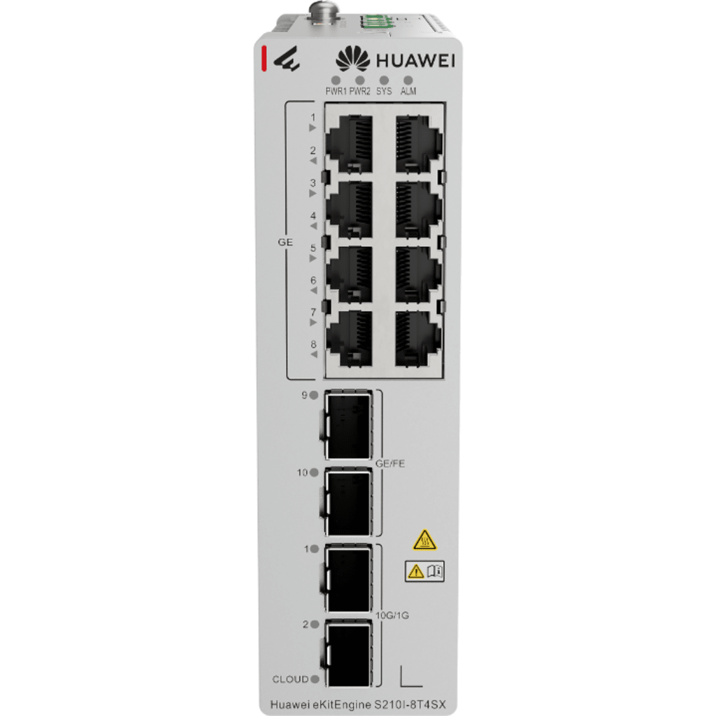 Switch Industrial eKit / 8 Puertos Gigabit + 2 SFP + 2 SFP+ / Montaje en Riel DIN / Fuente Redundante 1+1 : 9.6 a 50 VCD / Libre de licenciamiento / Gestión gratuita desde la Nube