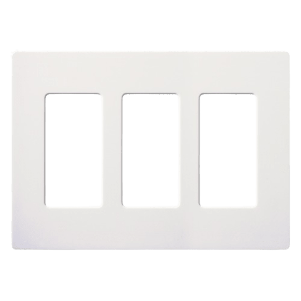 Tapa Color Blanco para interruptor o dimmer Lutron, 3 gang, limpio y moderno