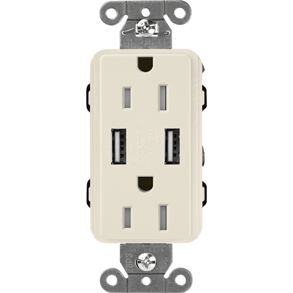 Receptáculo 15 A con puerto USB