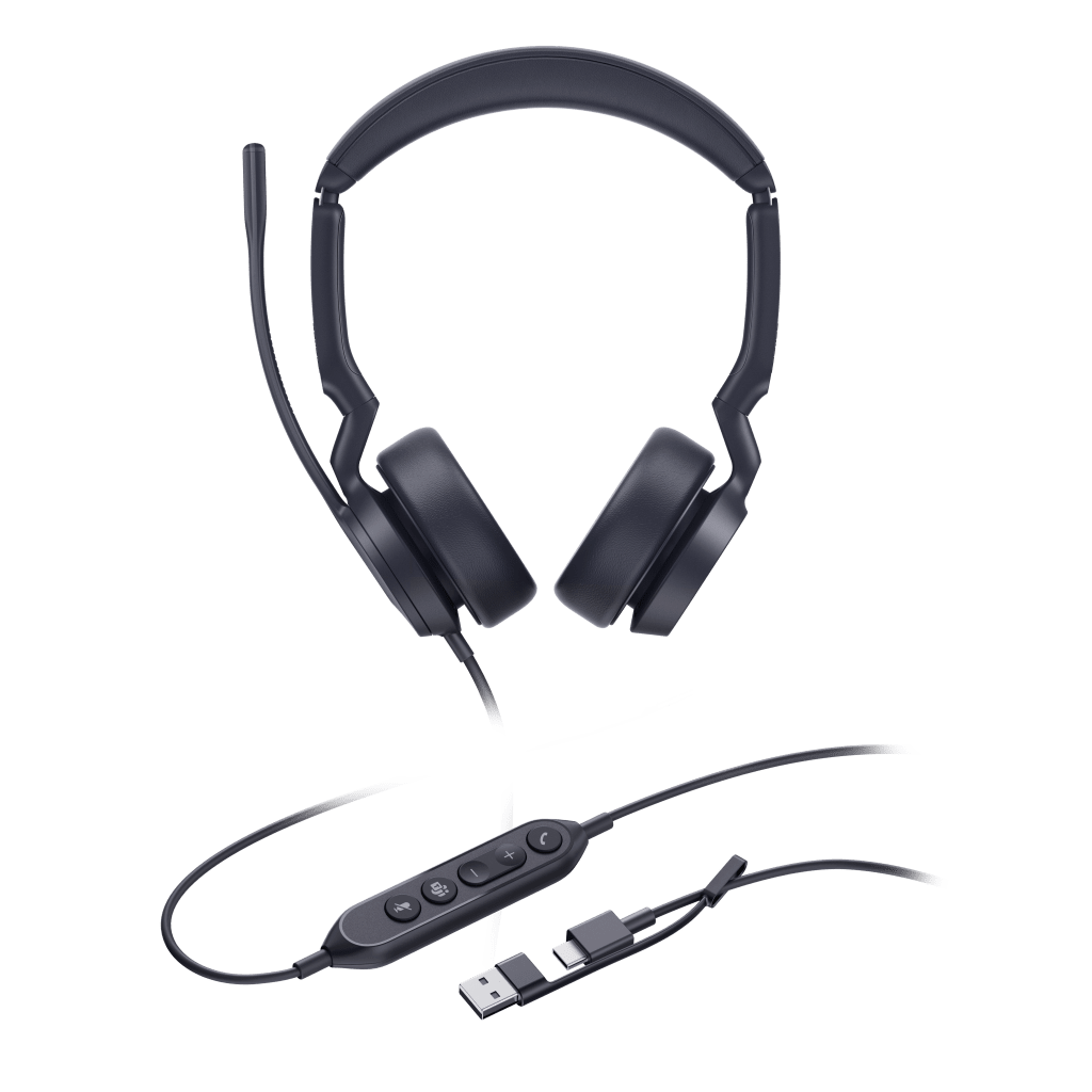 Diadema Alámbrica Yealink UH44 Dual USB-C/A Certificada con Microsoft Teams