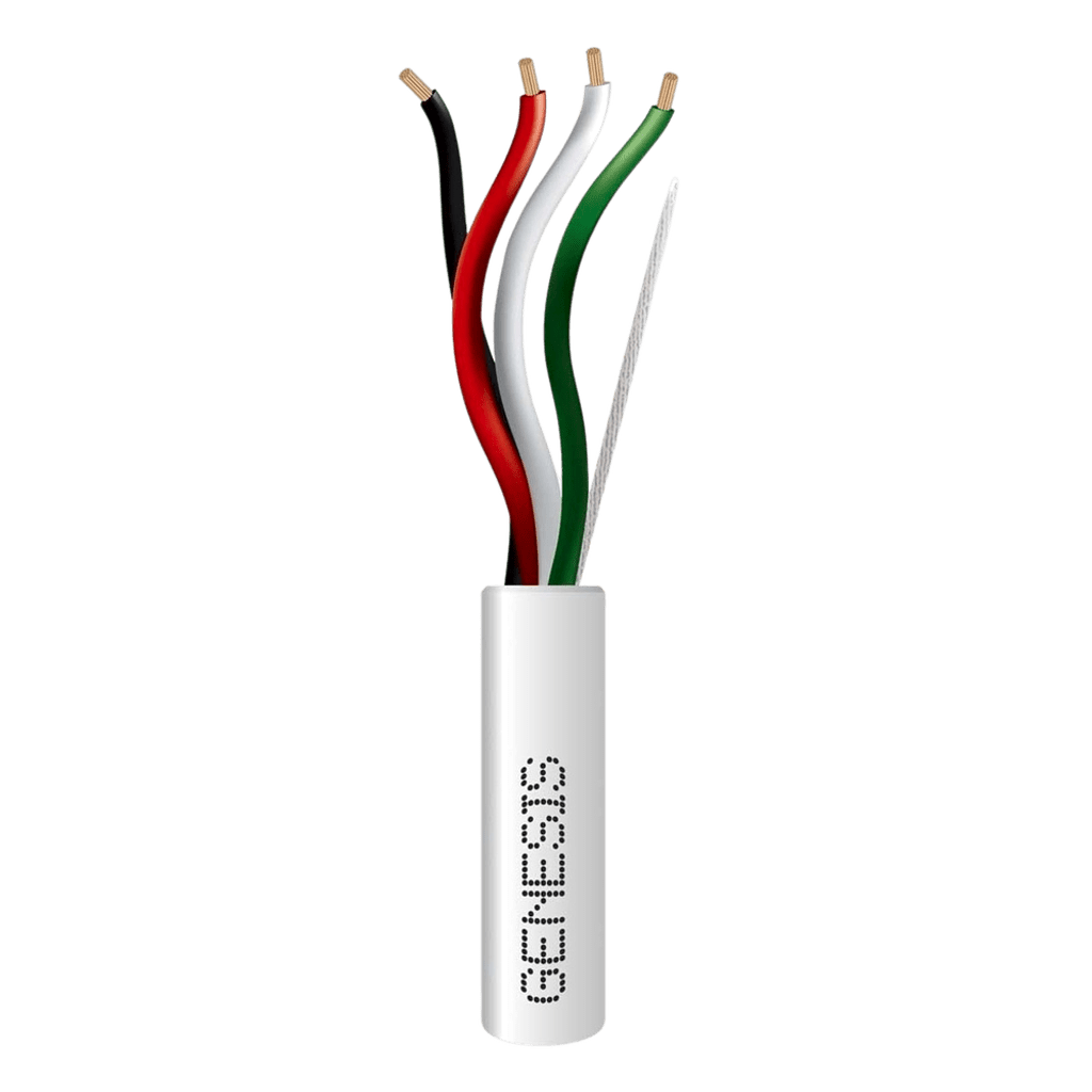 Bobina de 152 Metros (500 Pies) de Cable / 4 x 16 AWG / Cable Audacious / Riser / Libre de Ox?geno / Color Blanco / Aplicaciones de Alarmas de Intrusi?n y Automatizaci?n