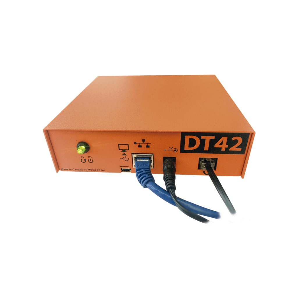 Receptora de alarmas IP Universal con 1 entrada de linea telefónica, para su central de monitoreo, recepción TCP/IP o GPRS, serie  M2M, paneles de alarma Hikvision, entre otros.