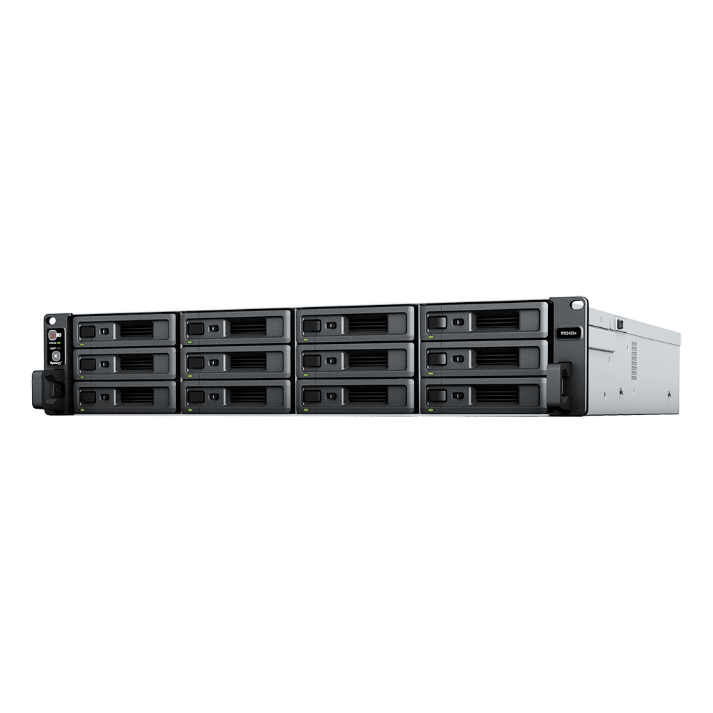 Servidor de Almacenamiento RackStation RS2423+ | 12 Bahías | 2U | Hasta 216 TB | Rendimiento 3,500/1,700 MB/s | Expansión a 432 TB | 10GbE | Fuentes de Alimentación Duales | Alta Disponibilidad.