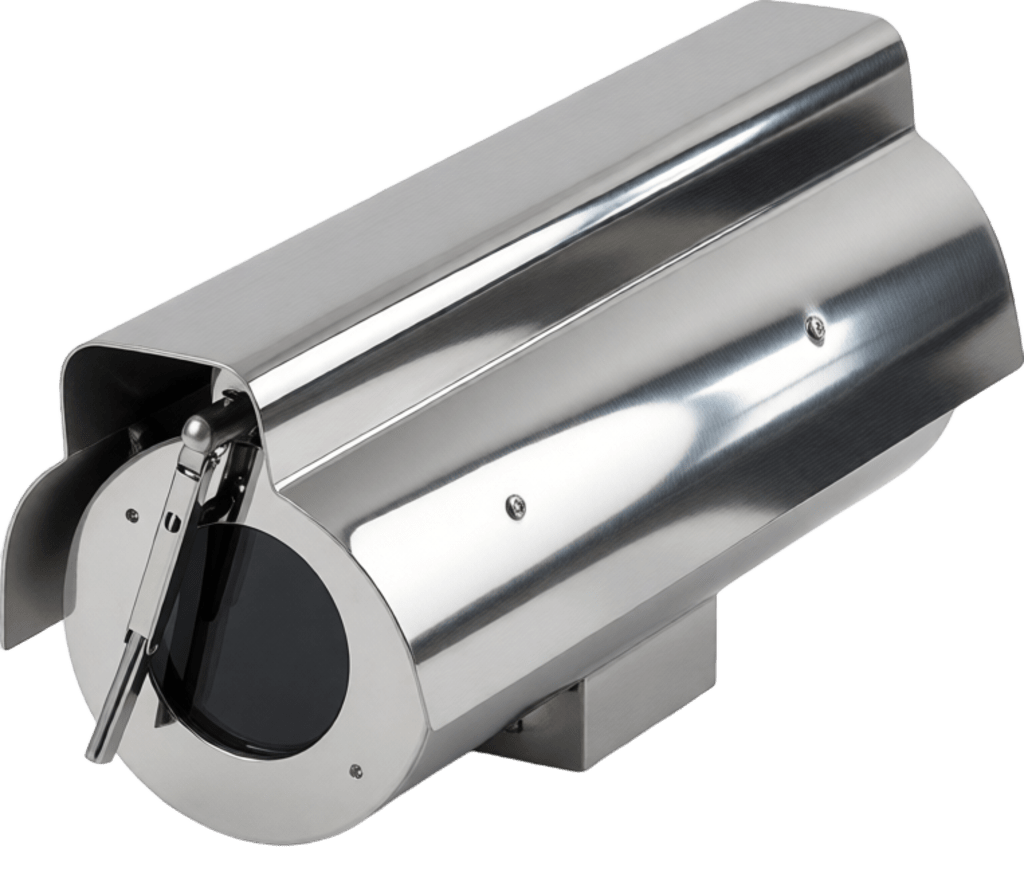 Gabinete para Cámaras Tipo Box (Profesional) / Cumple con Norma Anti-Explosión / Cumple con Norma IP68 / Fabricado en Acero Inoxidable / Limpiaparabrisas Integrado