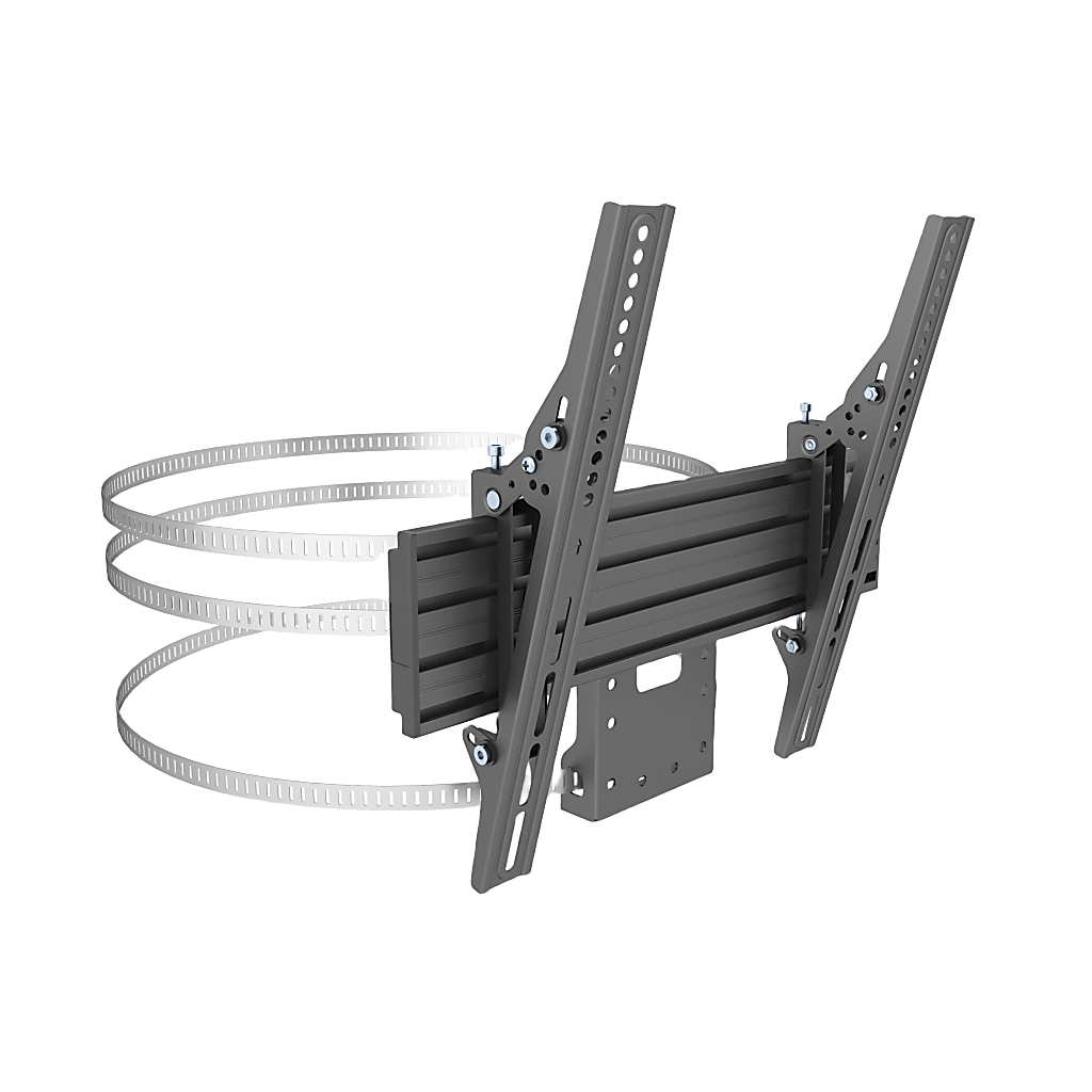 MONTAJE PARA PANTALLAS DE 32 A 65 PULGADAS EN COLUMNA| VESA 100 X 100 HASTA 400 X 400 | COLOR NEGRO| CAP. MAX 35KG