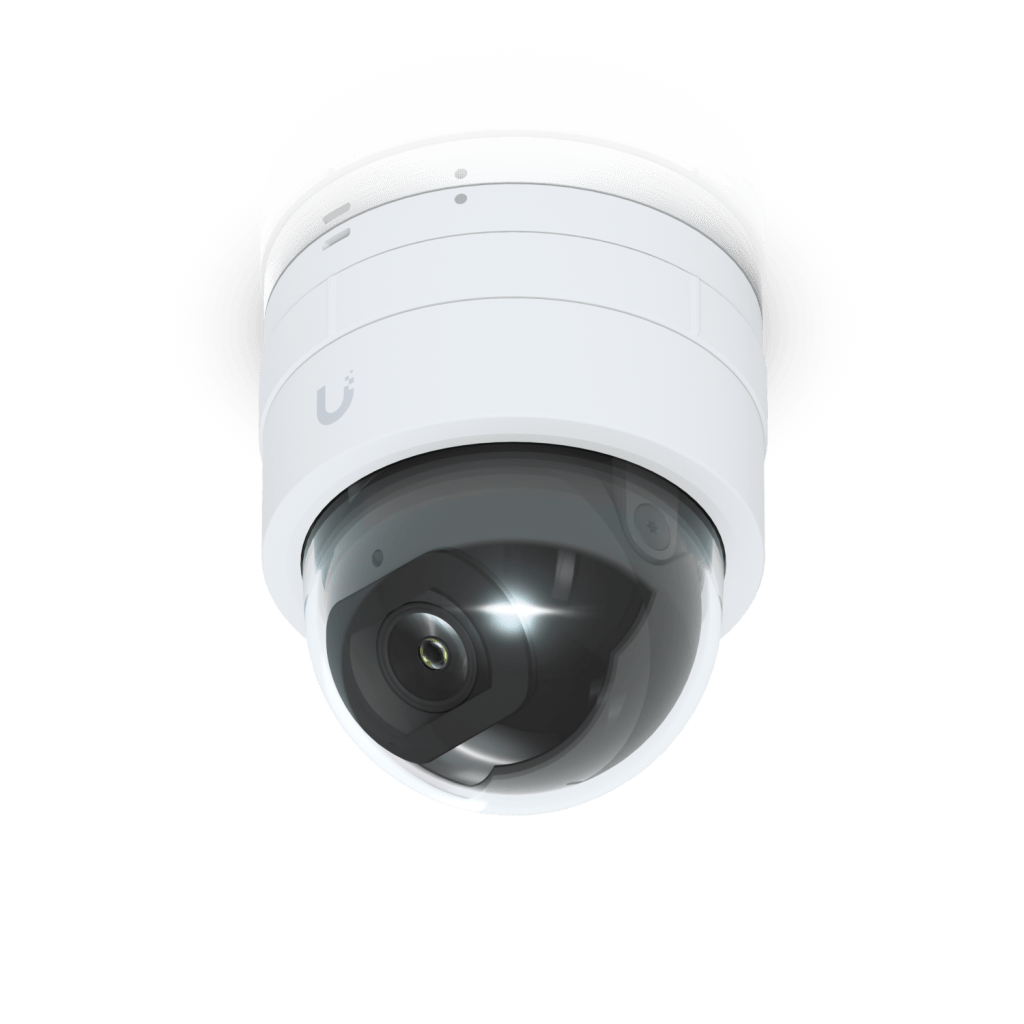 Cámara IP UniFi G5 Domo Ultra, de bajo perfil para interior, 2K (4MPX), ángulo amplio 102.4°, visión nocturna IR hasta 20 mts, detección de eventos, para pared o techo