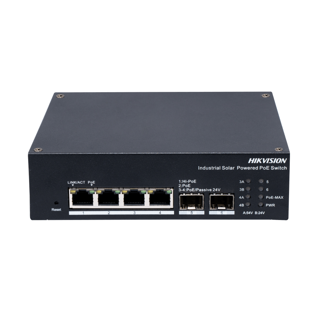 Switch Industrial con UPS / Administrable Gigabit / 3 Puertos Gigabit PoE+ (30 W) + 1 Puertos Gigabit PoE++ (90 W) / 2 Puertos SFP / 120 W Total / 48 a 57 VCD / Ideal para Proyectos / 300 Metros de Distancia