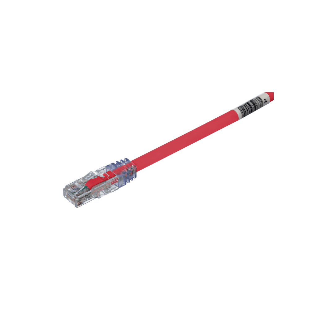 Cable de Parcheo UTP, Cat6A, 24 AWG, CM, Color Rojo, 7.62 Metros (25 Pies)