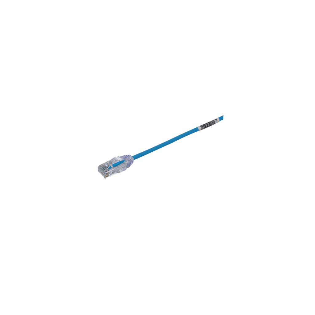 Cable de Parcheo TX6, UTP Cat6, Di?metro Reducido (28AWG), Color Azul, 0.5 Metros (1.64 Pies)