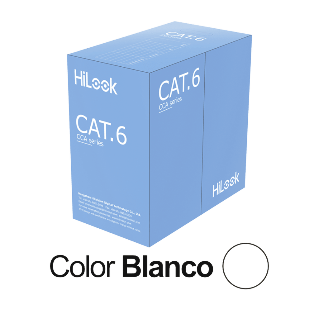 Cable de Red U/UTP Cat6 23AWG / Cumple ANSI-TIA-568.2-D / RoHS 2.0 / CPR Fca / Longitud 305 Metros (1000 Pies) / PVC Blanco / Resistencia a la Tracci?n y Compresi?n / Operaci?n -20?C a 70?C