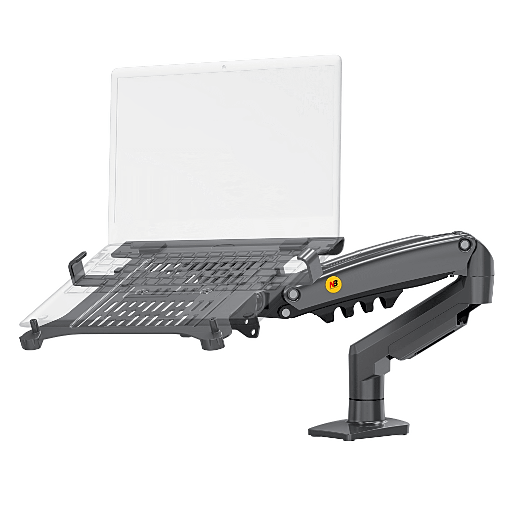 Soporte para Monitor o Laptop con Resorte de Gas / Compatibilidad de 17 a 30 pulgadas en Monitores y 10 a 17 pulgadas en Laptops / Ajuste Flexibles / Compatible con VESA 100x75 / Capacidad de Carga de 9 kg / Estructura Robusta