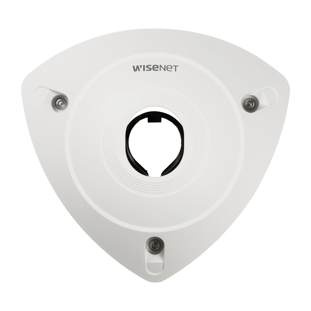 Carcasa de Montaje en Esquina para Cámara de Cabeza Remota / Material: Policarbonato / Color Blanco / Dimensiones: 124.5 mm x 151.5 mm x 56 mm / Peso: 90g / Certificaciones FCC y CE