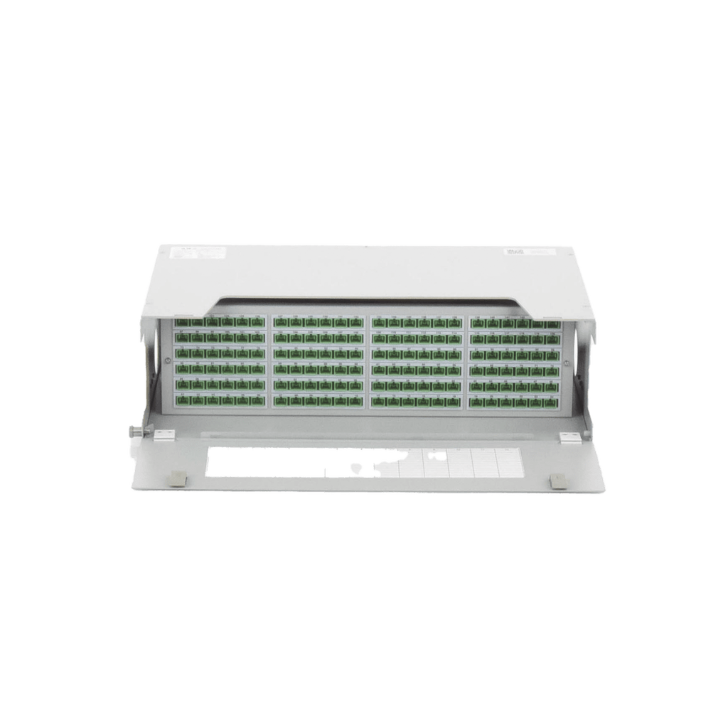 Distribuidor de Fibra ?ptica para 144 Empalmes, con 144 Acopladores SC/APC y 144 Pigtails, 19, 5 UR