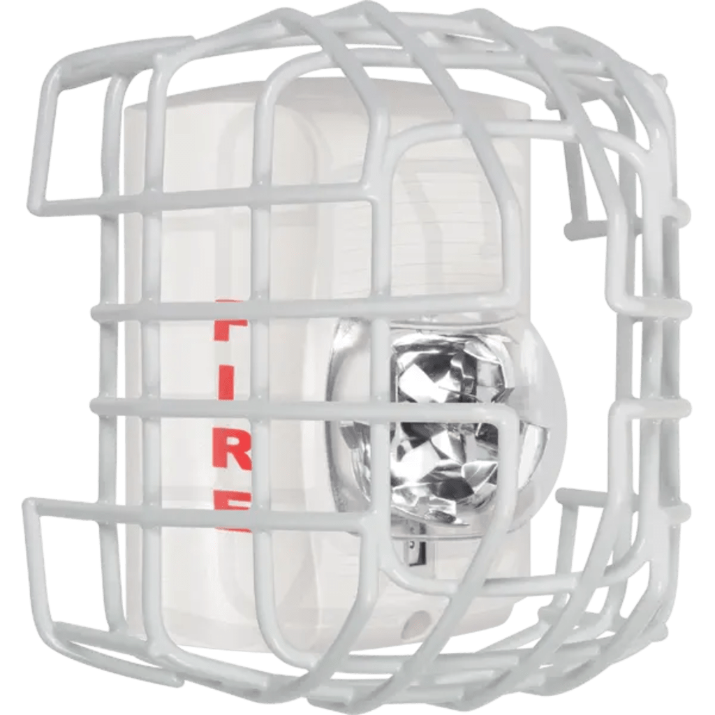 Protector De Rejilla Anti Vandalismo Y Golpes Accidentales, Color Blanco, Para Sirenas/Estrobos/Bocinas System Sensor, Montaje En Superficie, 7.49"Altox6.74"Anchox6.09"Profundidad