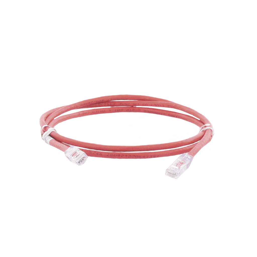 Cable de Parcheo UTP Categor?a 6, con Plug Modular en Cada Extremo - 2 Metros (6.56 Pies) - Rojo