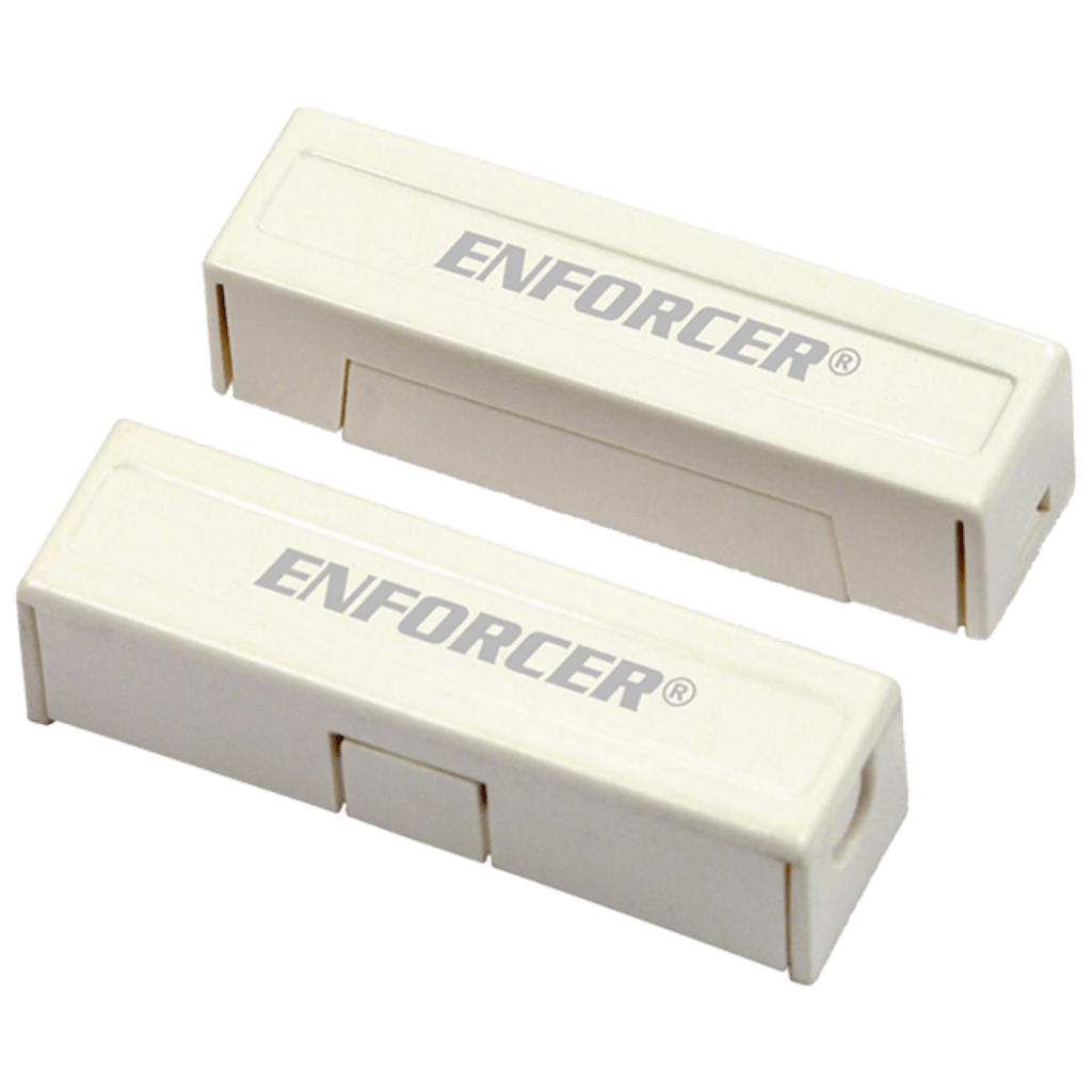 Contactos Magnéticos de  Montaje Superficial / Terminales Chapados en Oro / SPST (N.O.) / Circuito Cerrado / Imán Neodimio / 11/4" Brecha / Plástico ABS