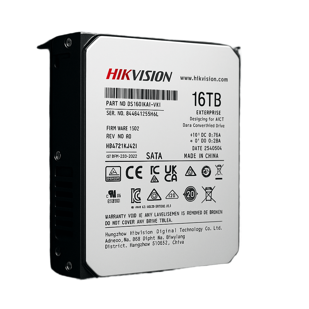 Disco Duro Empresarial / 16 TB / 7200 RPM / Interfaz SATA 6 Gb/s / Búfer de 512 MB / Diseñado para Operación 24/7 / Transferencia de 550 TB por Año