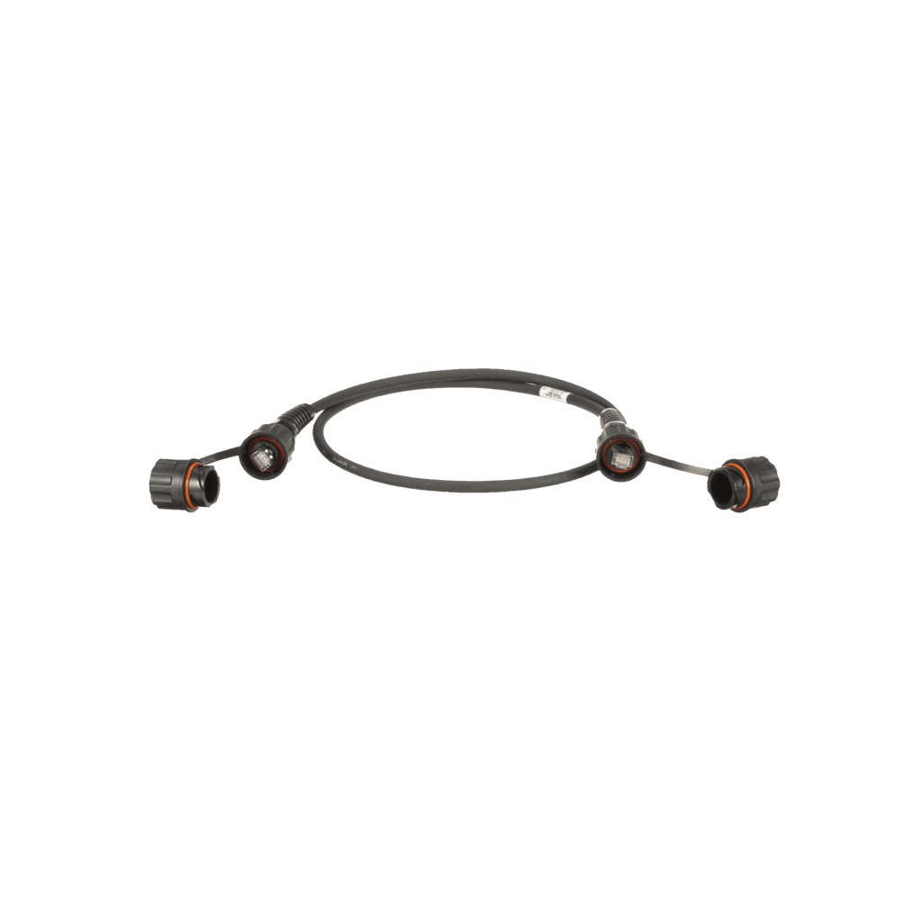 Patch Cord Cat6A IndustrialNet, Blindado S/FTP, Con Plug Industrial y Tapa en Cada Extremo, 2 Metros