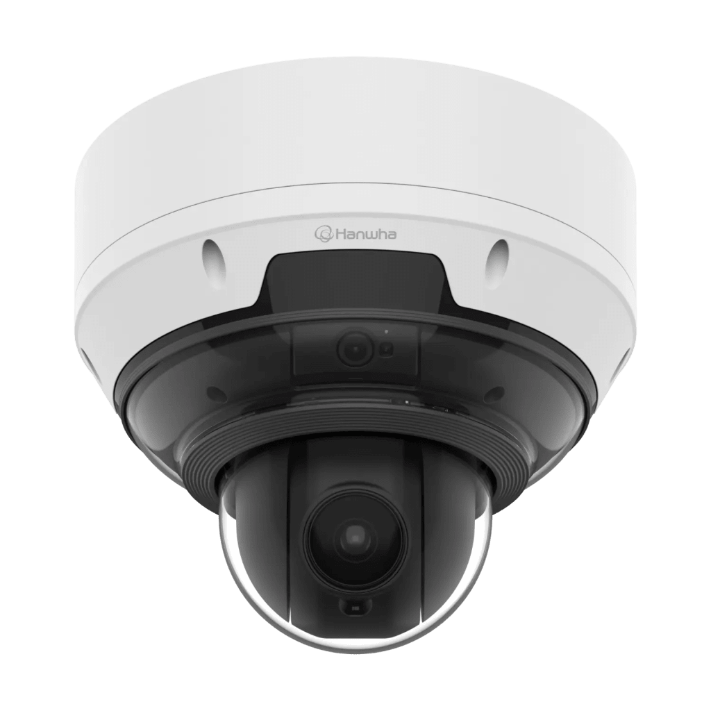 Camara AI 5MP 3CH Fija + 4MP 18x PTZ / Detección de Objetos (Persona/Vehículo/Matrícula) / IVA / IR 15 mts / Auto Calibración / Secure Element FIPS 140-3 Level3 / IP66 / PoE++