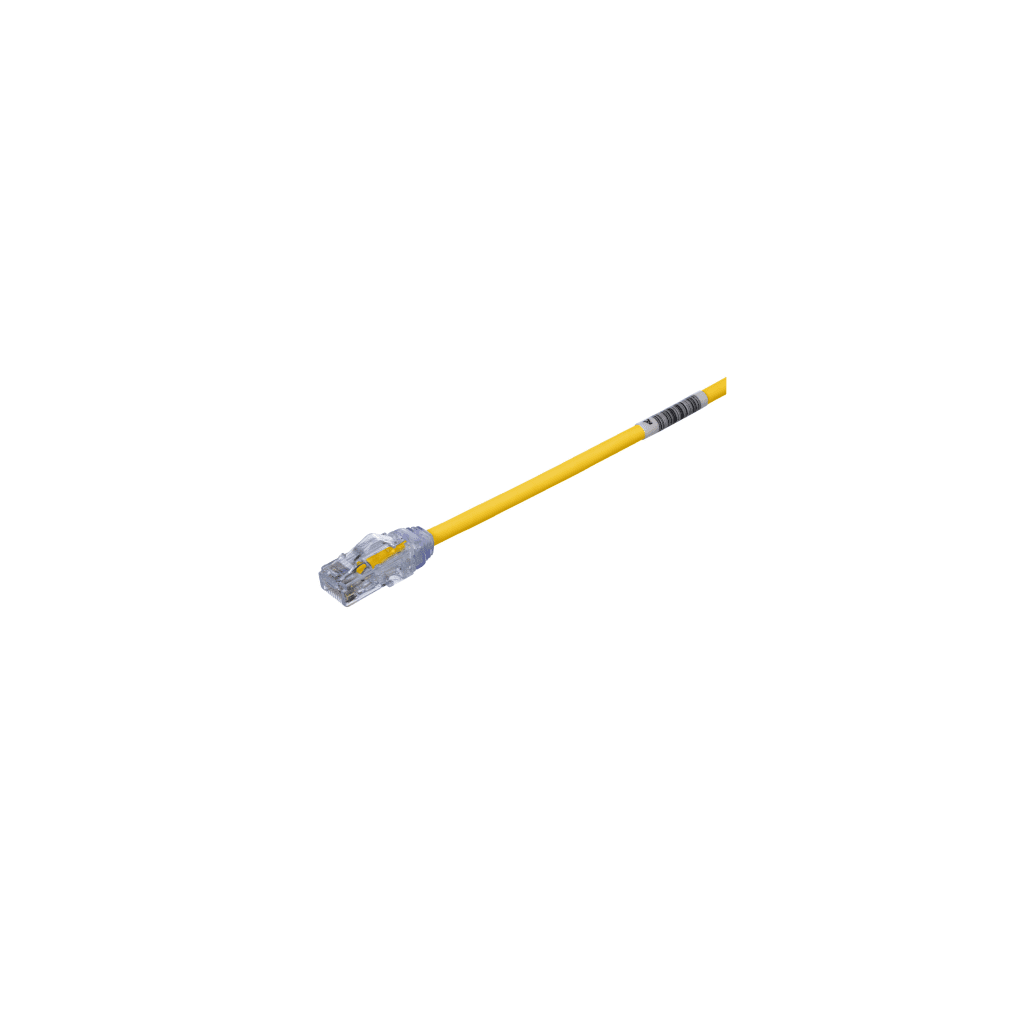 Cable de Parcheo UTP Cat6A, CM/LSZH, Di?metro Reducido (28AWG), Color Amarillo, 1.52 Metros (5 Pies)
