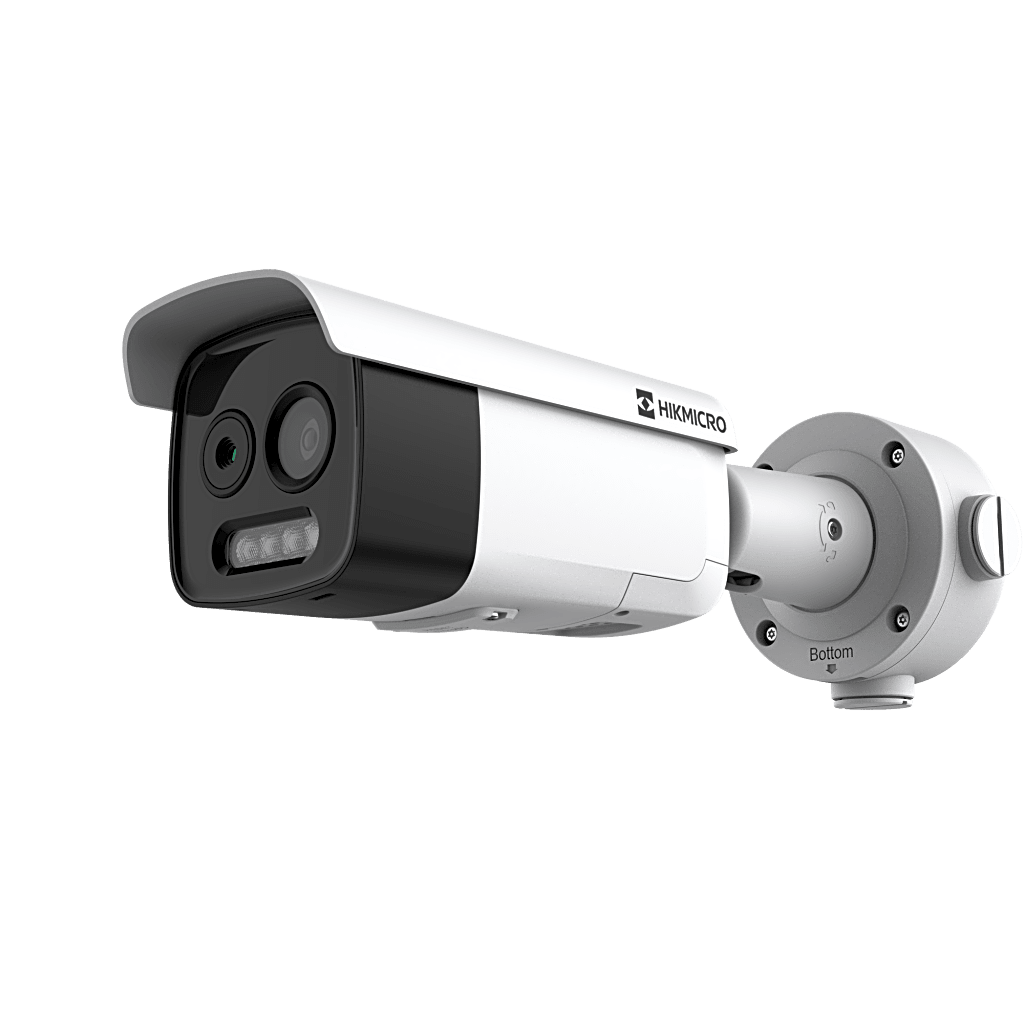 Cámara Bala IP Térmica y Óptica Biespectral / Análisis de Video (VCA 3.0) para Protección Perimetral / Detección Térmica de Incendios y Humos / Medición de Temperatura -20°C a 150°C / T&eacut