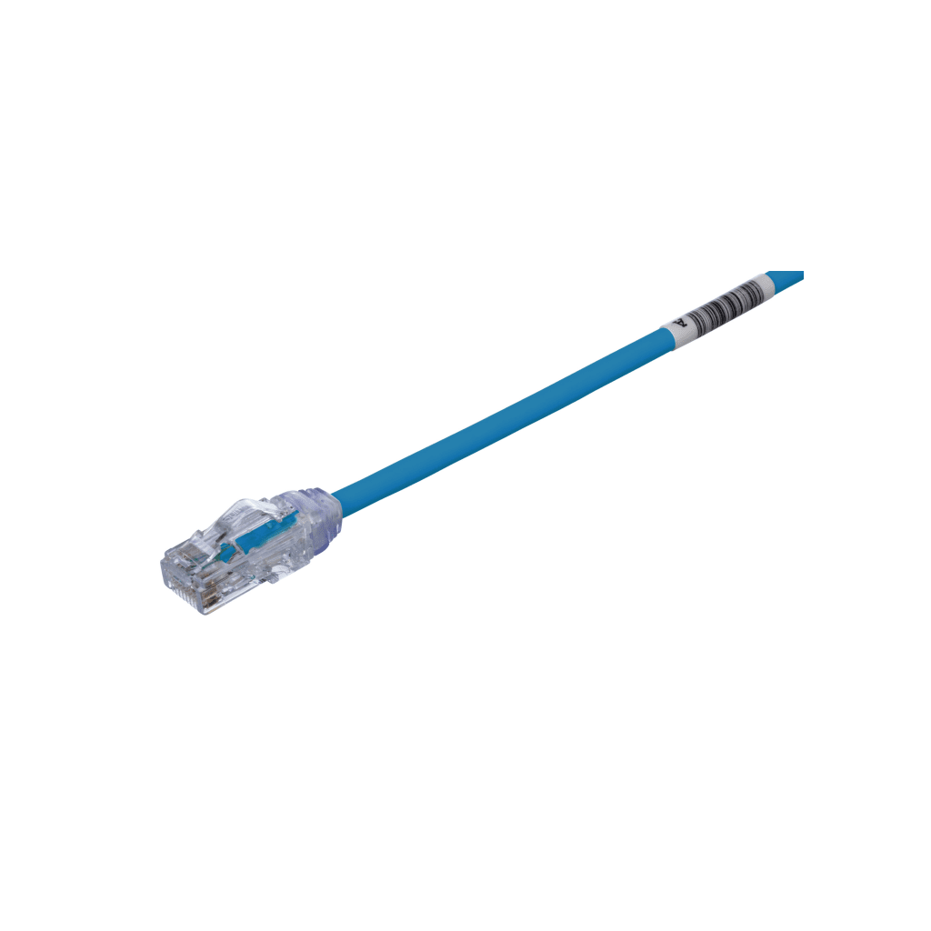 Cable de Parcheo UTP Cat6A, CM/LSZH, Di?metro Reducido (28AWG), Color Azul, 1.22 Metros (4 Pies)