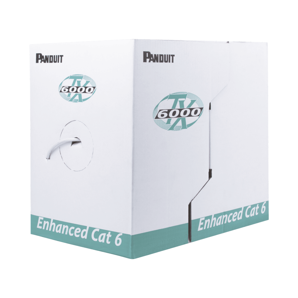 Bobina de Cable UTP 305 Metros (1000 Pies) de Cobre, TX6000? PanNet, Reelex, Gris, Categoría 6 Mejorado (23 AWG), PVC (CMR, Riser), de 4 Pares