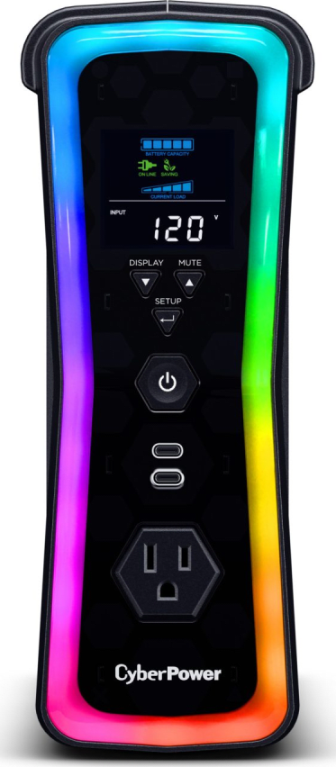 UPS Gamer de 1500 VA/1000 W, Topología Línea Interactiva, Entrada 120 Vca  NEMA 5-15P, y 13 Salidas NEMA 5-15R, Puerto USB, Con Regulador de Voltaje (AVR)