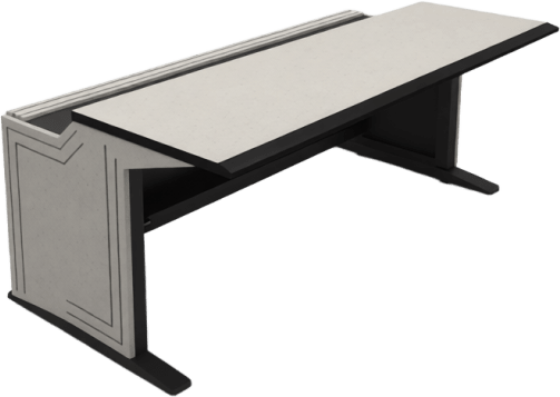 Consola de Control Axis | 60 Pulgadas | 1 Operador | Gestión Cableado | Montaje CPU Accesible | Estructura Modular Acero | Superficie Laminada Safeguard Edge | Sistema Versa-Trak | 3 Colores (Opcionales)