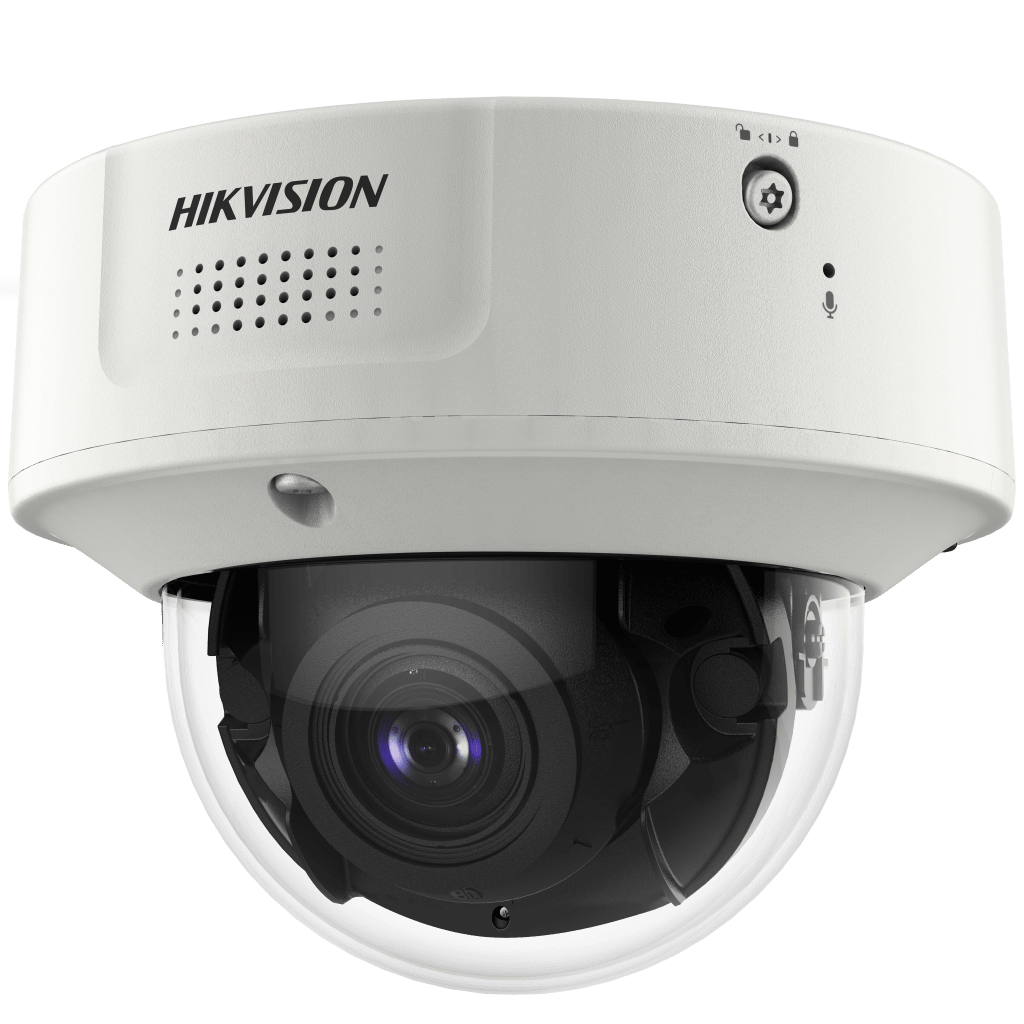 Domo IP 8 Megapixel / Lente Mot. 2.8 a 12 mm / DARKFIGHTER / WDR 120 dB / IK10 / 30 mts IR / Conteo Facial / Detección Facial / Interior / PoE / Búsqueda por Atributos / Micrófono Integrado / Micro SD