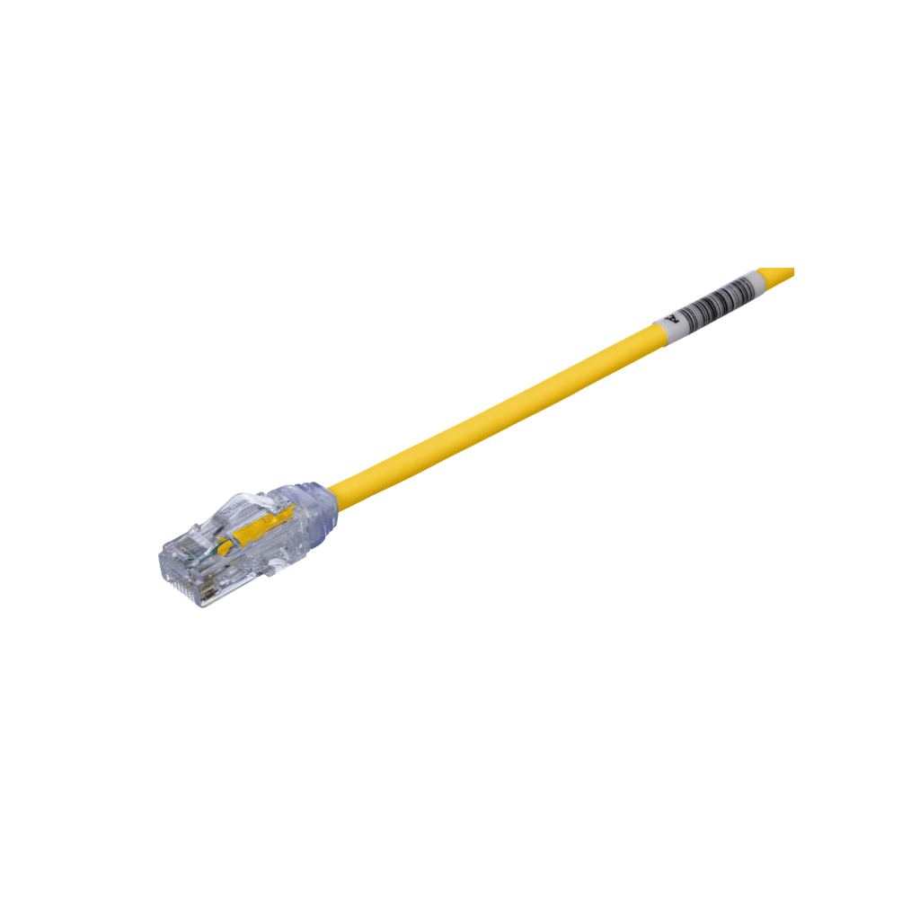 Cable de Parcheo UTP, Cat6A, 24 AWG, CM, Color Amarillo, 6.71 Metros (22 Pies)