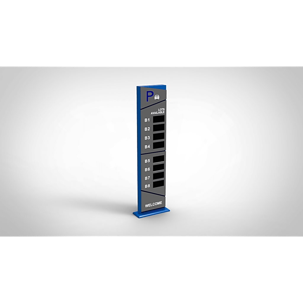 Pantalla Principal de Guía de Estacionamiento / 8 Módulos / Mensaje de Bienvenida / Uso con Aplicación de Guía de Estacionamiento