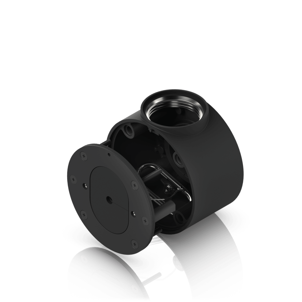 Camera Compact Junction Box – Caja de Conexiones Antimanipulación para Cámaras Compactas Dome y Turret Color Negro