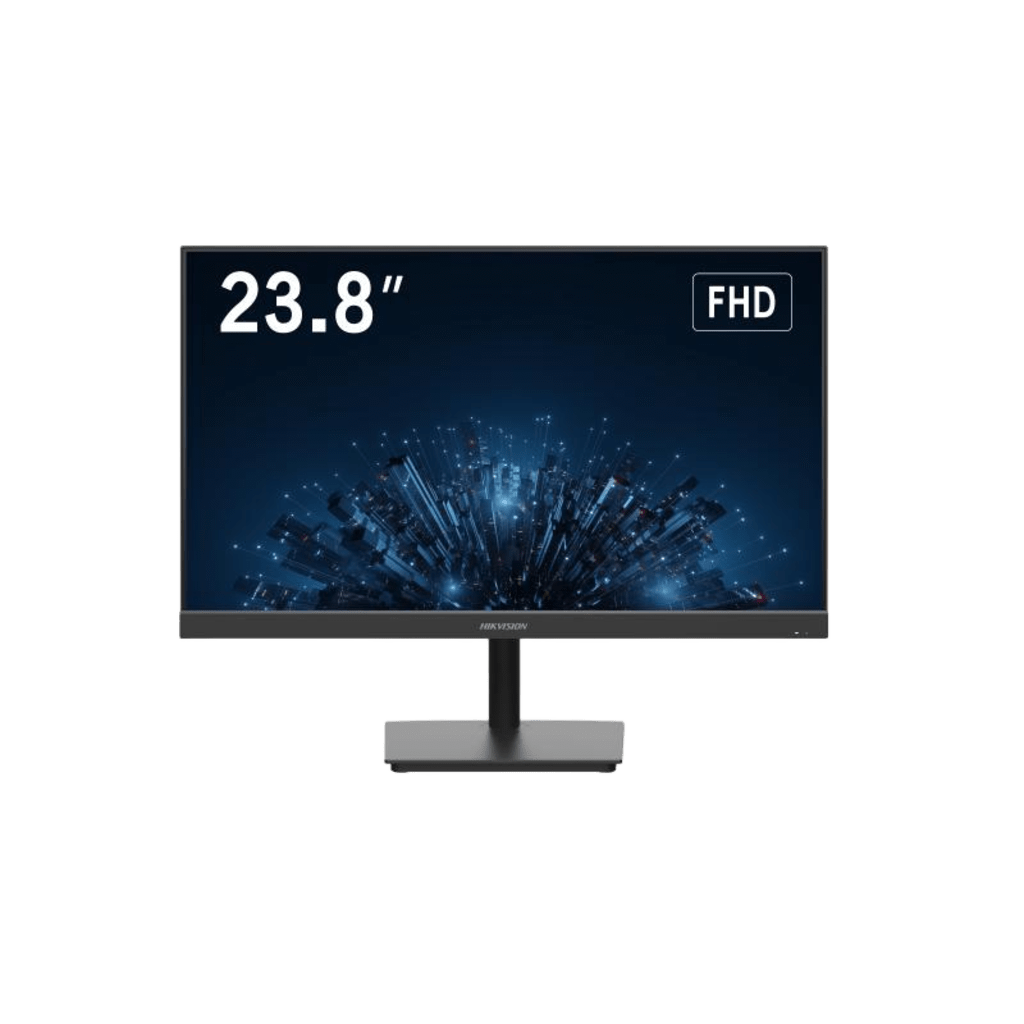 Monitor LED FullHD (1080p) de 24" / Ideal para CCTV, Oficina y Hogar / Entrada HDMI-VGA-BNC / Montaje VESA ( 75 X 75) / Uso 24/7 / Backlight E-LED / Ultra Delgado