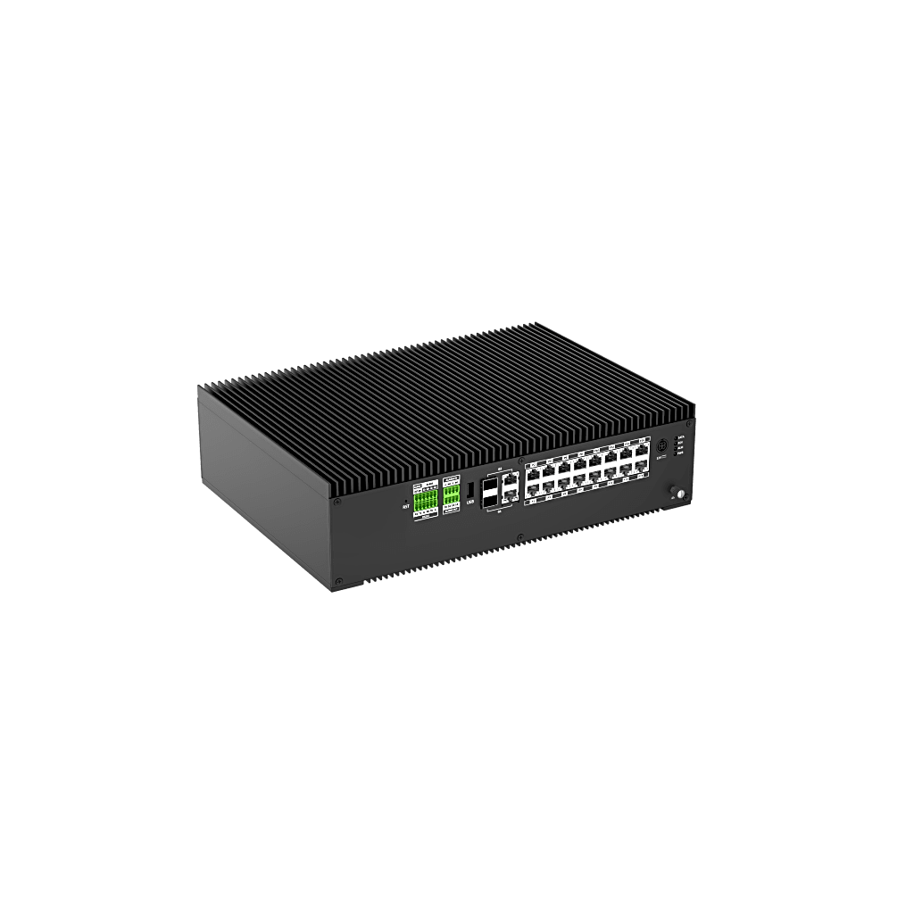 Servidor de Gestión de Tráfico DS-TP50-16R / 16 Cámaras hasta 12MP / 4 Bahías SATA 8TB c/u / H.264-H.265 / GPS-4G-WiFi Opcional / -40°C a 70°C / 16 Puertos Gigabit Ethernet