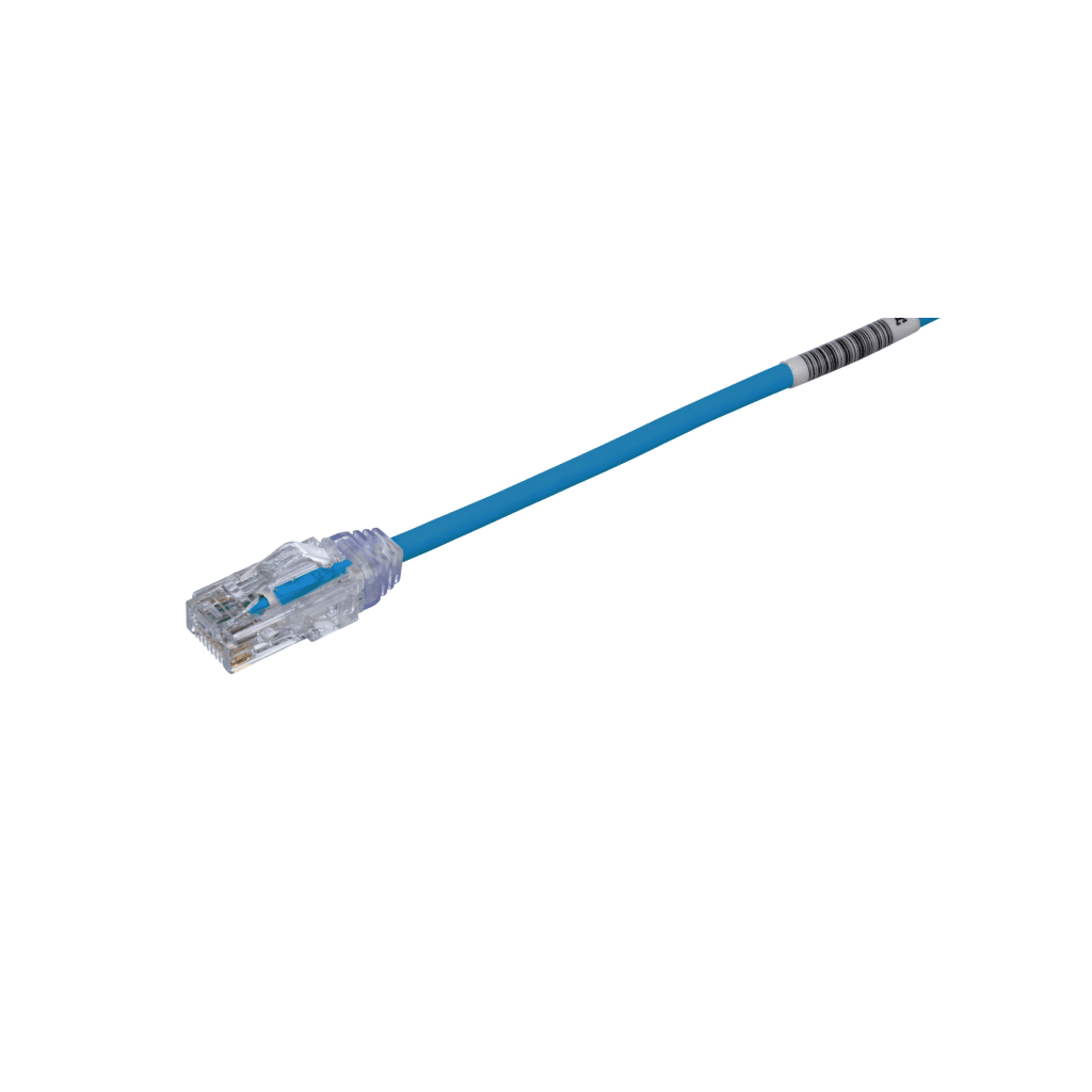 Cable de Parcheo TX6, UTP Cat6, Di?metro Reducido (28AWG), Color Azul, 15.24 Metros (50 Pies)
