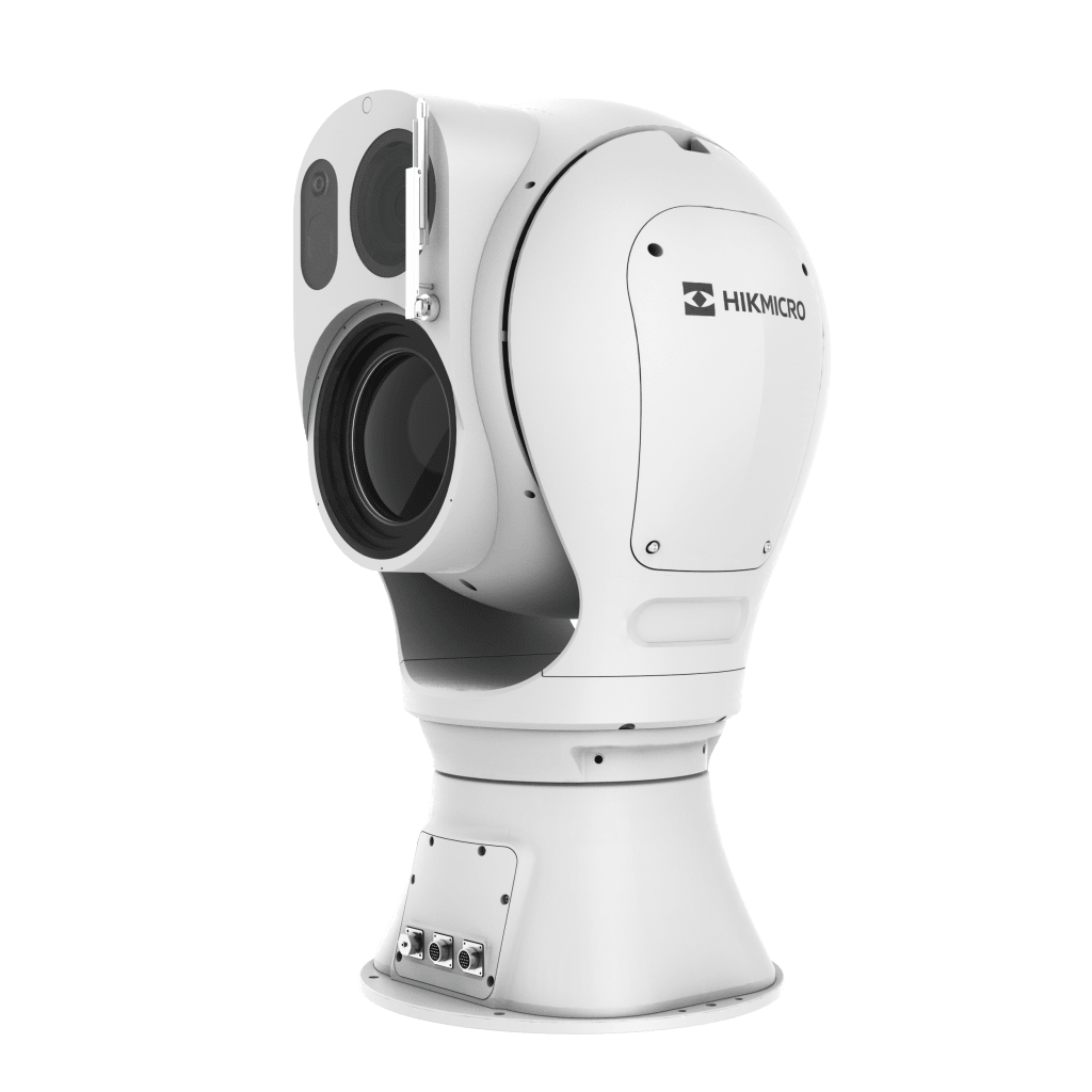 Mini Punta de Poste IP Dual / Térmica 25 mm (384 X 288) + Óptico 32X (4 Megapixel) / 800 mts IR / IP66 / Detección de Temperatura / microSD