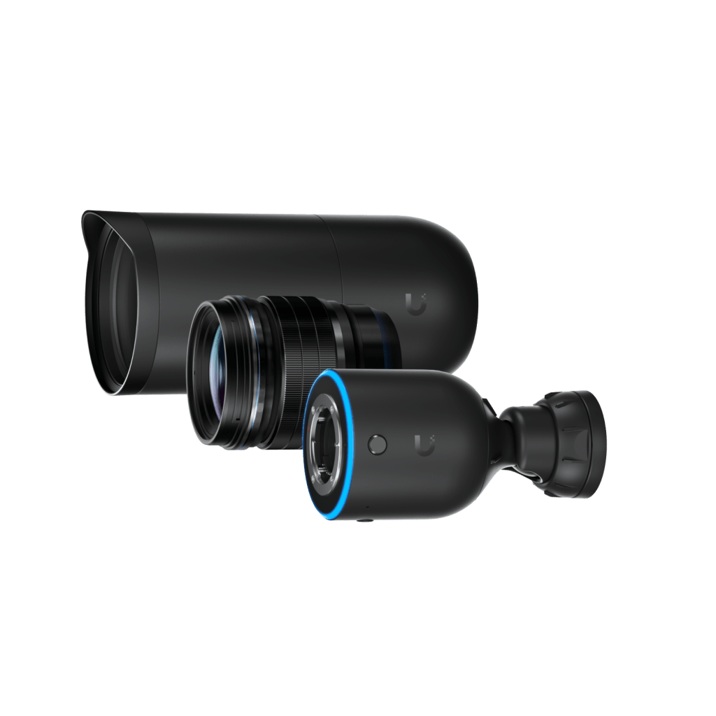 UniFi Protect AI DSLR Long Distance – Cámara 4K PoE+ para Interior/Exterior con Sensor de Alta Sensibilidad, Lente Fija de larga distancia de 45 mm y Analítica Avanzada por IA