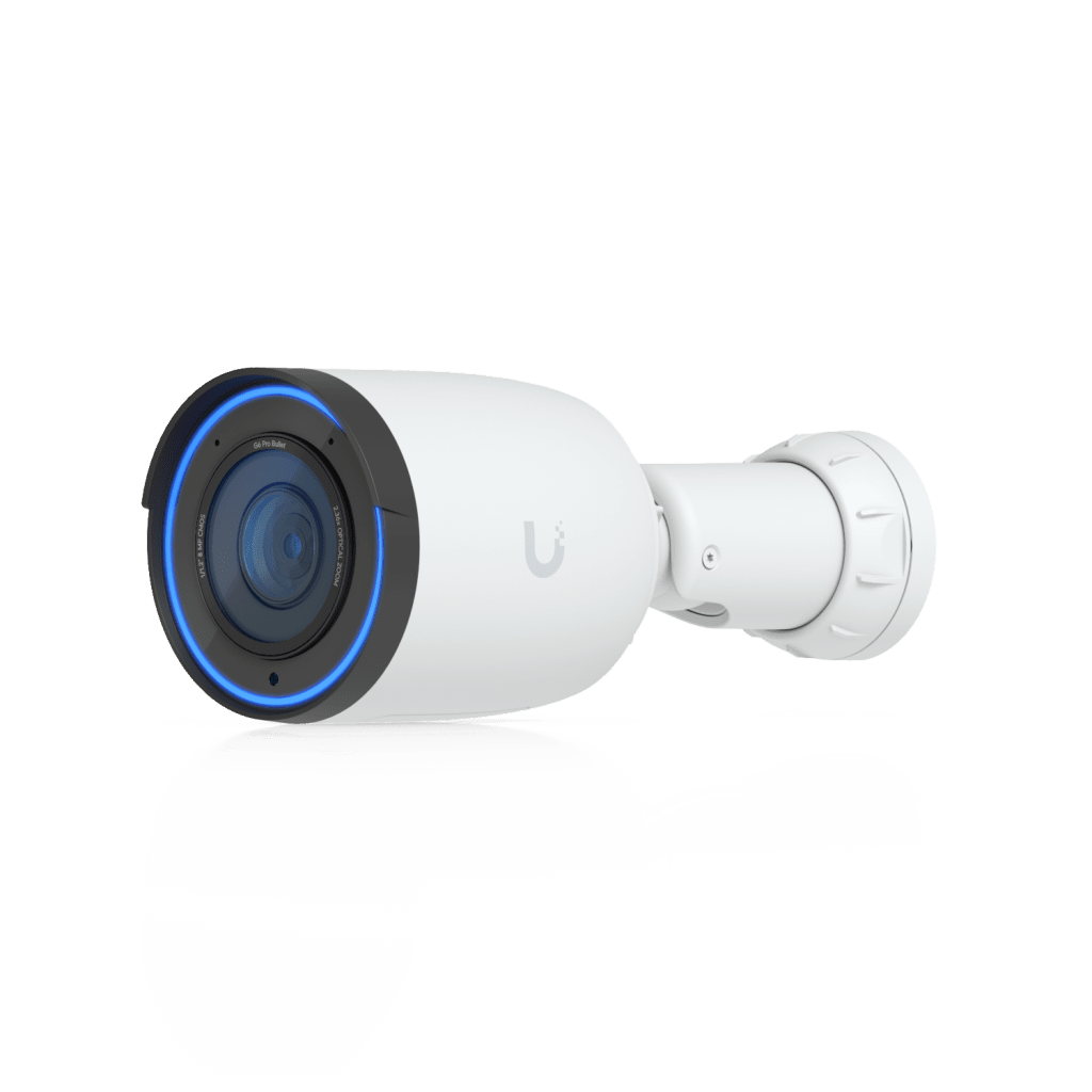 UniFi Protect G6 Pro Bullet – Cámara 4K PoE+ Todo Clima con Motor de IA Multi-TOPS, Zoom Óptico 2.36× y Sensor CMOS 1/1.2, que Ofrece un Desempeño Sobresaliente en Entornos de Baja Iluminación