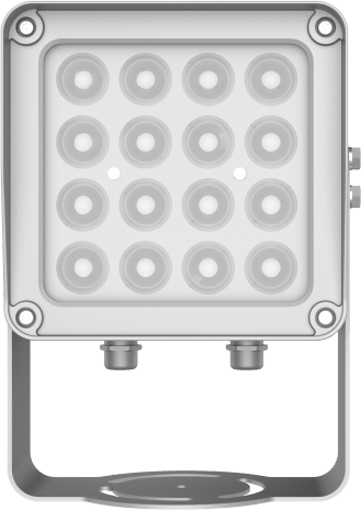 Lampara IR de Luz Continua / 16 Lámparas LED / Distancia Efectiva 16 a 25 metros / Cobertura 40° / Exterior IP66