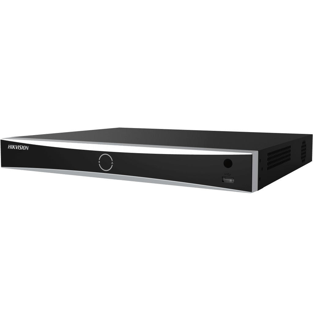 [AcuSeek] NVR 12 Megapixel (4K) / 32 canales IP / 16 Puertos PoE+ / Recocimiento Facial / AcuSense (Evita Falsas Alarmas) / 2 Bahías de Disco Duro / HDMI en 4K / Alarmas I/O / 300 Metros PoE Modo Extendido