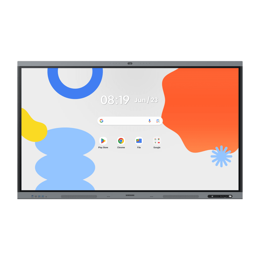 Pantalla Interactiva WAFX-P Series / 86" 4K UHD 3840x2160 / Android 15 EDLA Certified / Octa-core CPU / 48MP Camera / 8-Mic Array 10m / Dual 20W Speakers + Woofer / 50-Point IR Touch / Wi-Fi 6 / Bluetooth 5.0 / OPS Slot